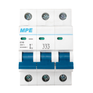 Cầu dao tự động MCB 3 cực, 10A, 6kA mã MP6-C310