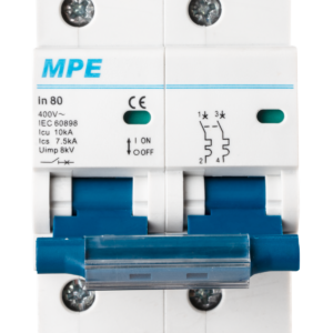 Cầu dao tự động MCB 2 cực, 80A, 10kA mã MP10-C280