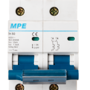 Cầu dao tự động MCB 2 cực, 50A, 10kA mã MP10-C250