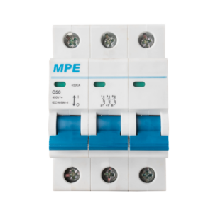 Cầu dao tự động MCB 3 cực, 50A, 4.5kA mã MP4-C350