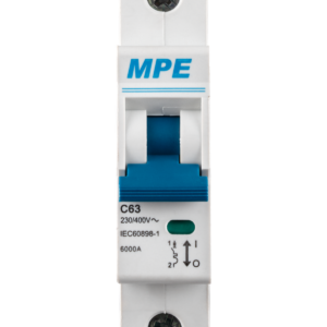 Cầu dao tự động MCB 1 cực, 63A, 6kA mã MP6-C163