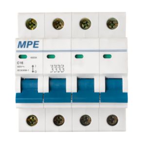 Cầu dao tự động MCB 4 cực, 16A, 6kA mã MP6-C416