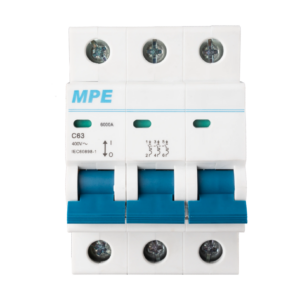 Cầu dao tự động MCB 3 cực, 63A, 6kA mã MP6-C363
