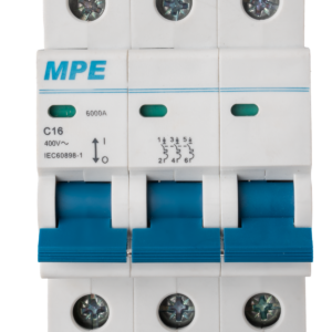 Cầu dao tự động MCB 3 cực, 16A, 6kA mã MP6-C316