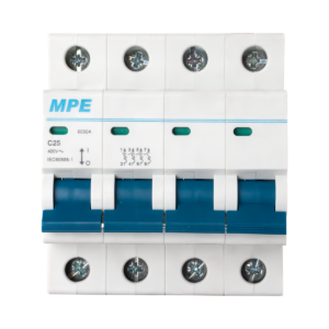 Cầu dao tự động MCB 4 cực, 25A, 6kA mã MP6-C425