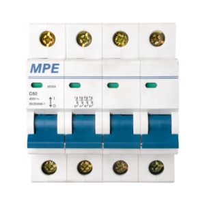 Cầu dao tự động MCB 4 cực, 50A, 6kA mã MP6-C450