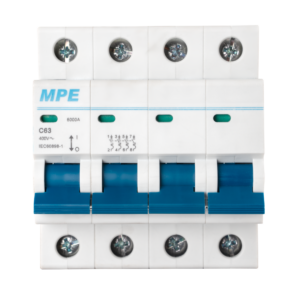 Cầu dao tự động MCB 4 cực, 63A, 6kA mã MP6-C463